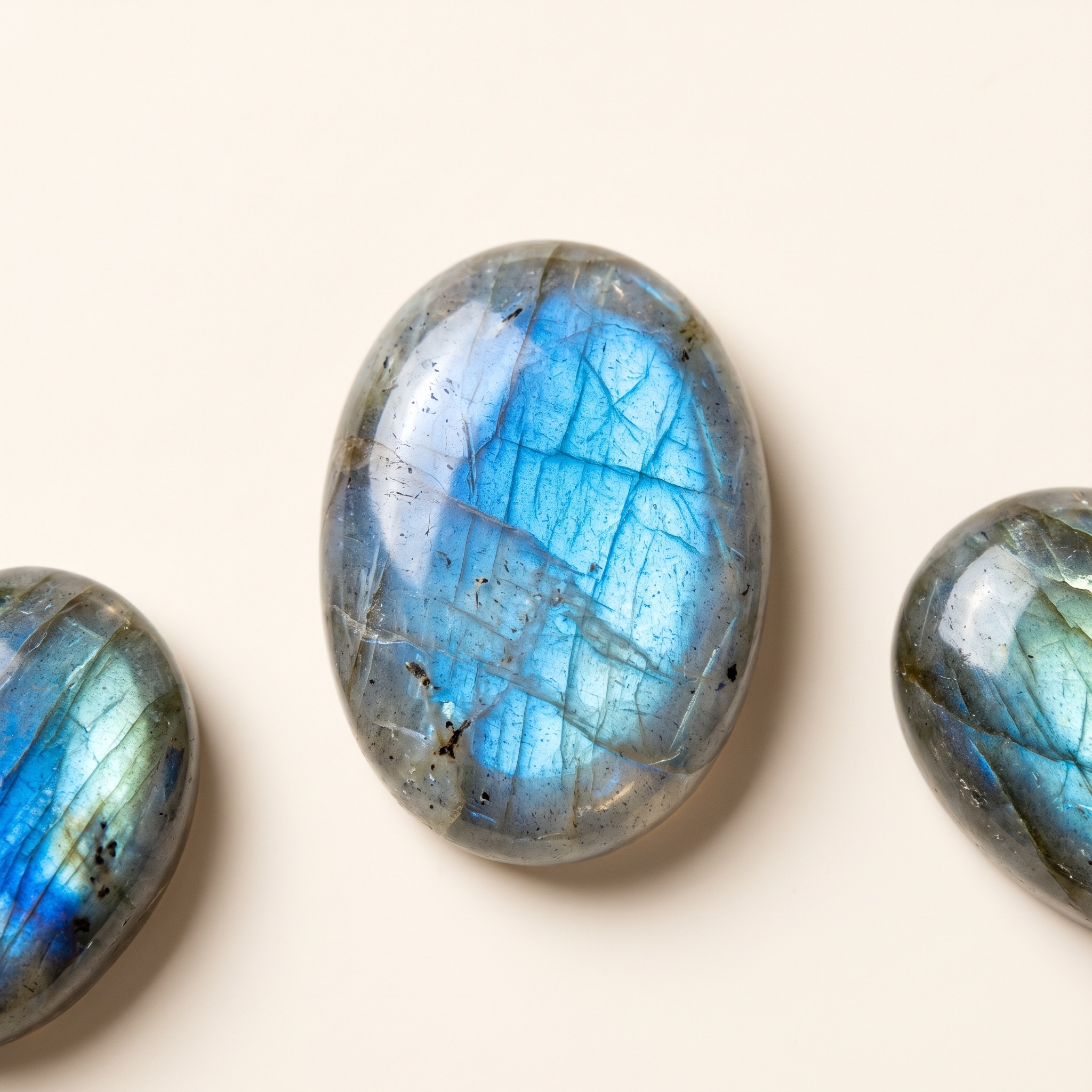 Labradorit Oval Kabaşon 18×25 mm — toptan doğal taş