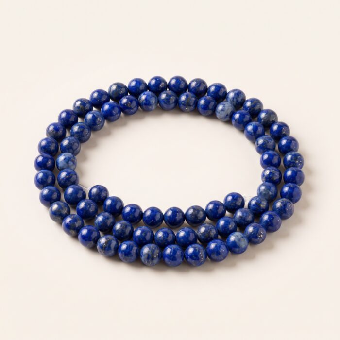 Lapis Lazuli 6 mm Yuvarlak Dizi Boncuk — toptan doğal taş